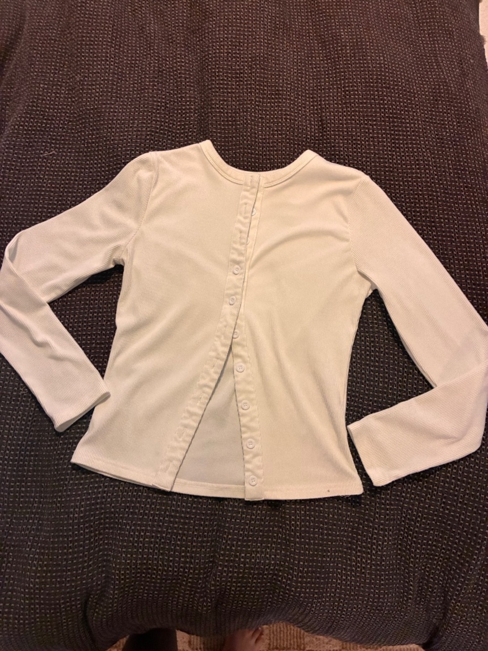 White Fitted Button Down Knit Cardigan
